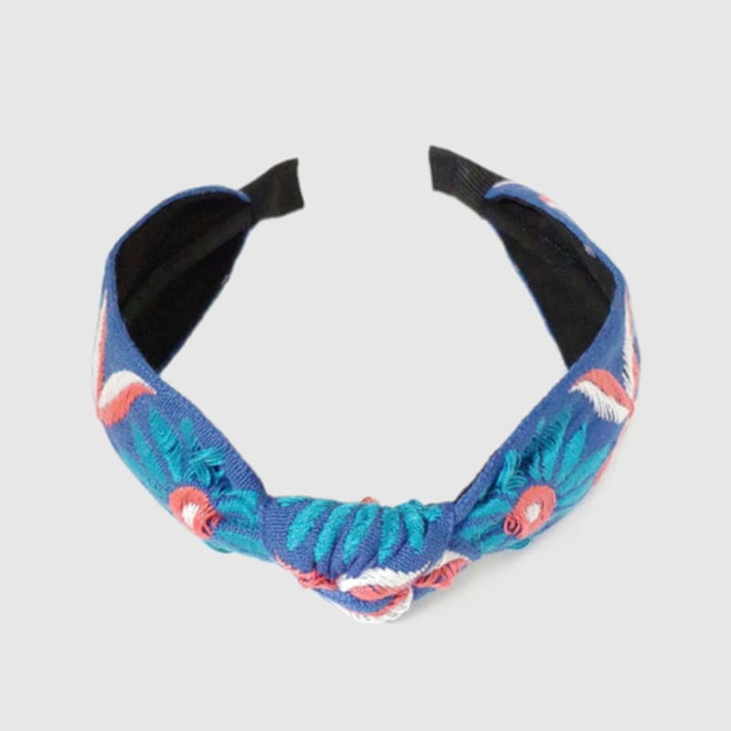 LALA Ethnic Flower Imported Hairband - Blue
