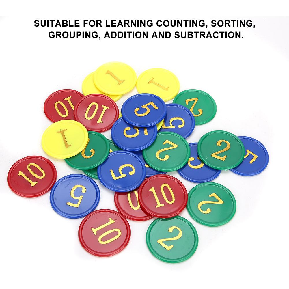 160pcs  Box Educational Figure Chips Family Activity Game Plastic Coins Rewards Tool