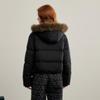 UNIFREE Women's Short Padded Down Jacket with Fur Hood