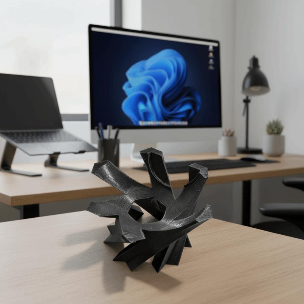 Hot 3D Printed Desk Support Stand Plastic Durable Small Ornaments Black White Table Models for Home Decoration