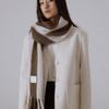 SILN Serra Wide Stripe Knit Muffler (MOSS KHAKI/ASH)