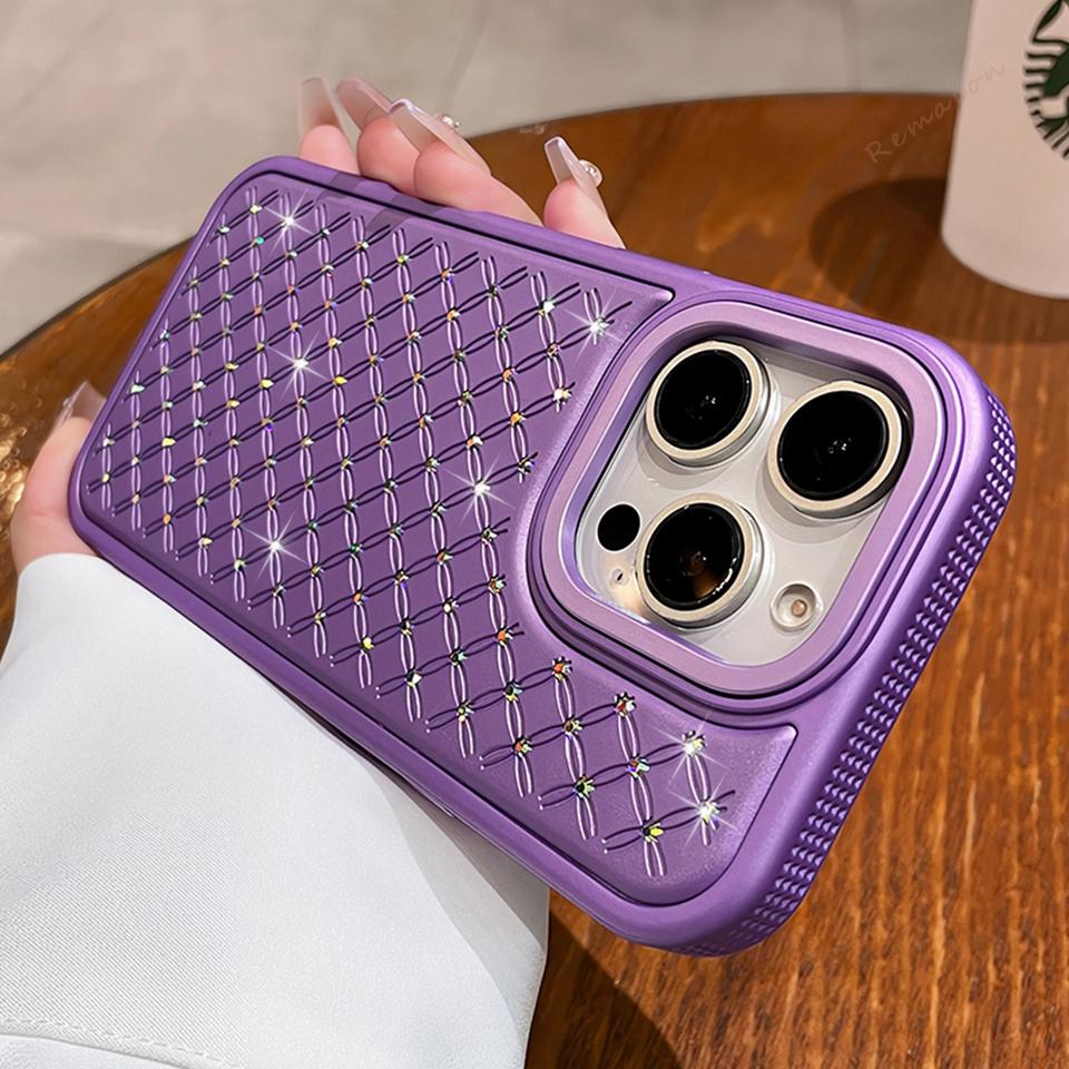 Bling Glitter Diamond Phone Case For For Iphone 16 Plus 16E 11 12 13 16 Pro Max SE4 Silicone Protector Shockproof Cover