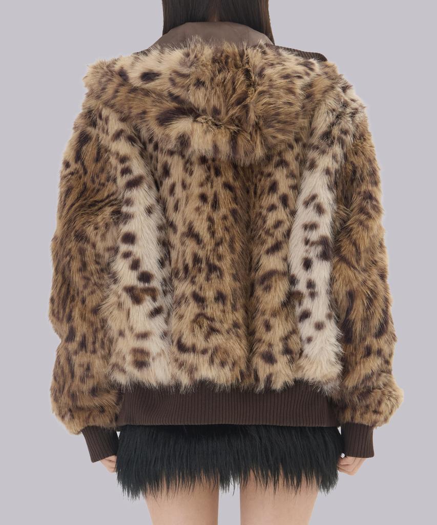 Jaded London (U) Bear Leopard Faux Fur Jacket Brown