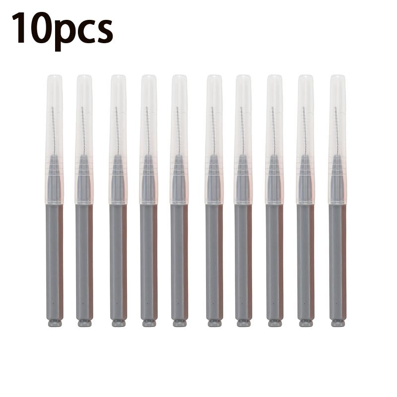 10 Piece Set Interdental Brushes for Tooth Gap Cleaning with Mascara Brushes for Multi Purpose Use in Beauty and Oral Health