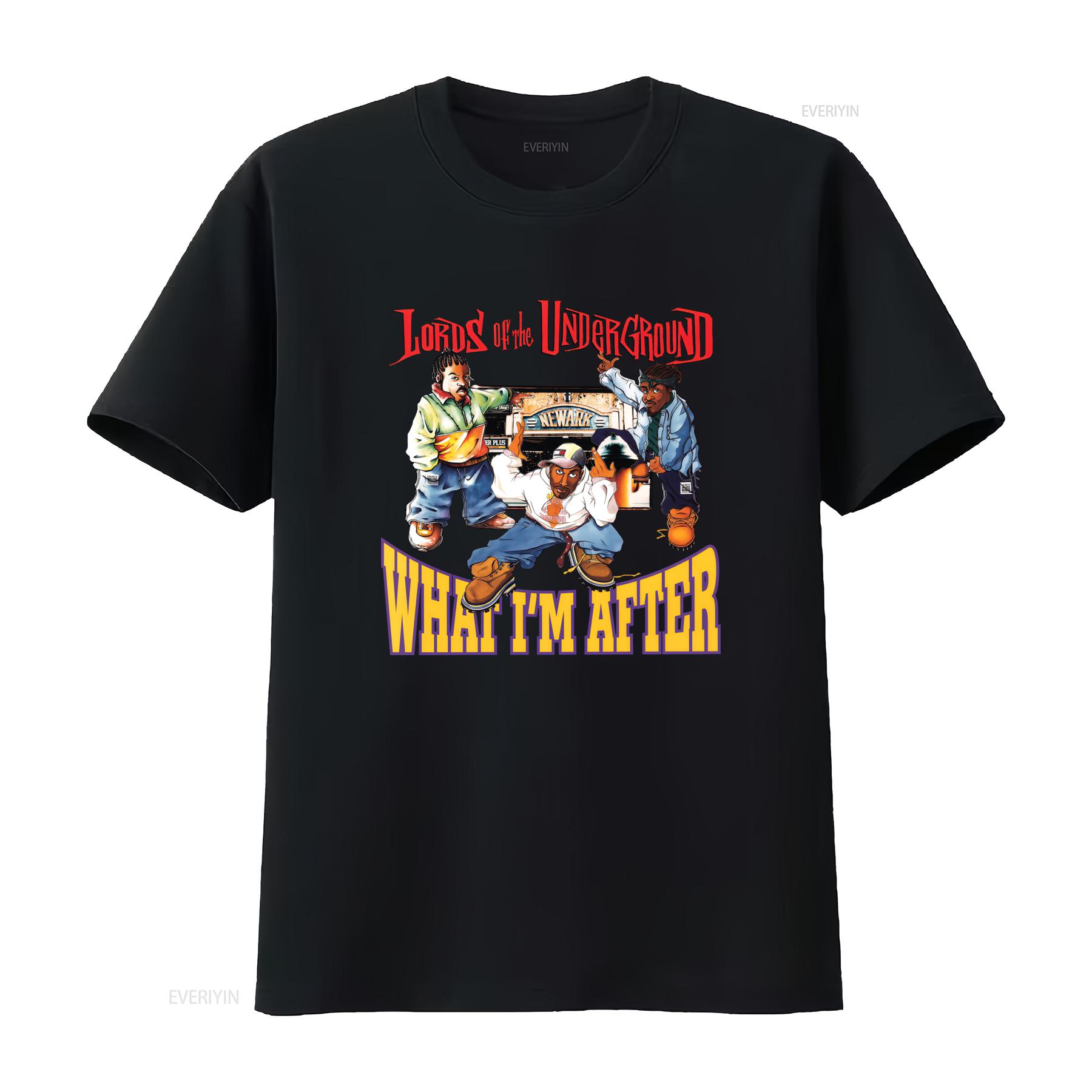 

Lords Of The Underground What IM After Rap Hip Hop T Shirt Cool Streetwear Design for Men Available in All Sizes vintage 4XL