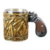 High-quality Western Revolver Gun With Ammo Bullet Beer Mug for Collecting