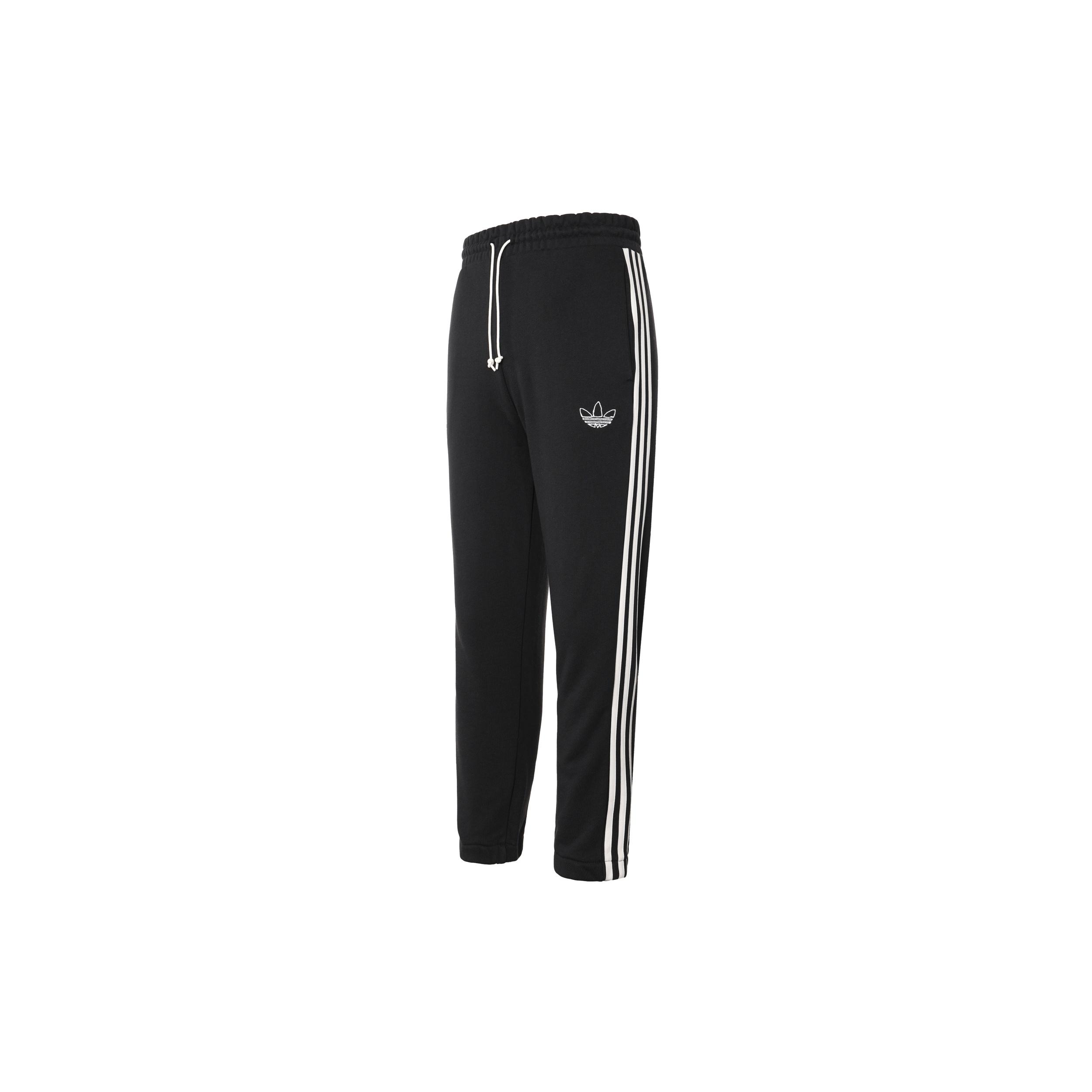 (WMNS) adidas 3-Stripes Casual Knit Track Pants Asia Sizing Black White Women s IC8125 M