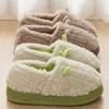 New Autumn and Winter Imitation Rabbit Hair Cotton Slippers Home Indoor Warm Thick Bottom Couple Hair Slippers Men's Bag Heel