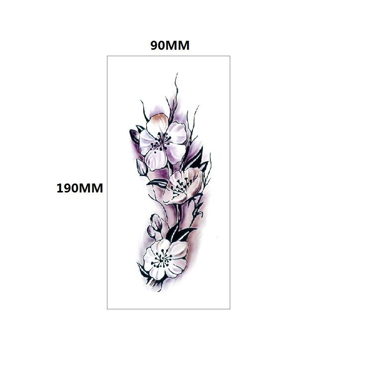 

Tbx Цветной Цветок Водонепроницаемая Татуировка Наклейка Грудь Рука Покрытие Студия Древняя Одежда Amazon Набор 3D Наклейка 90*190MM