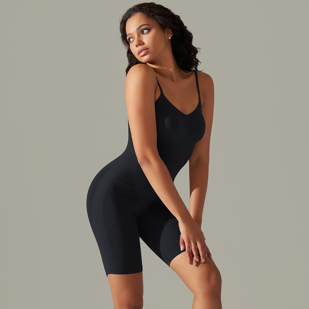 Seamless And Sexy Peach Hip One-piece Suspender Yoga Jumpsuit, Shapewear, Fitness Exercise Back Yoga Suit