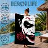 Cool Clown Pattern Beach Towel, Microfiber Beach Towel, Perfect For Pool, Beach, Travel, Home Decor Beach Party Fan Gifts