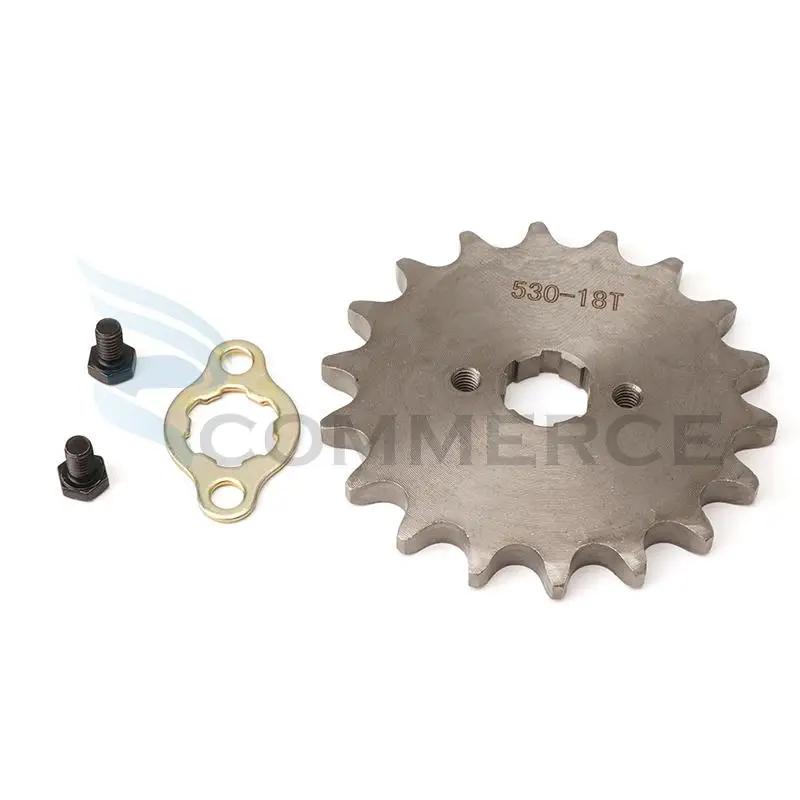 530# 20mm 10T-21T Teeth Front Engine Sprocket Chain With Locker Motorcycle Dirt Bike PitBike ATV Quad Buggy Motorcycle Parts