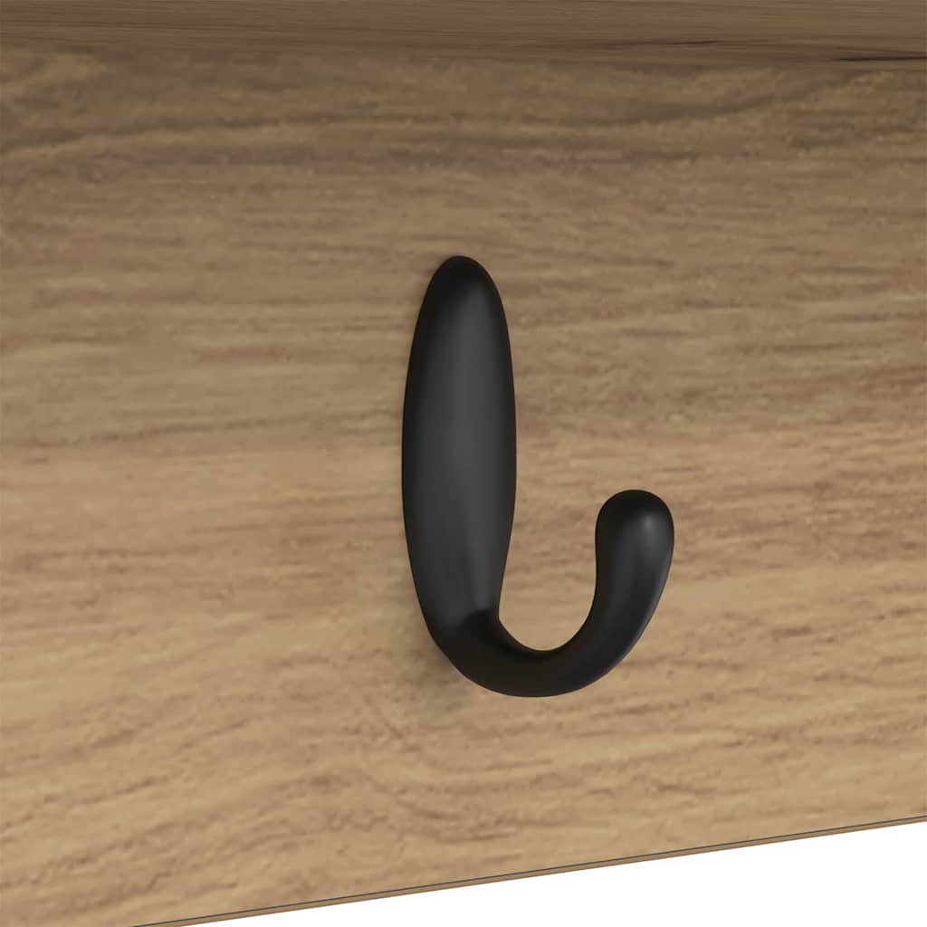 Wall Mounted Nightstand Artisan Oak 50 x 16 x 26 cm