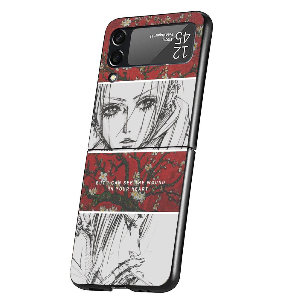 Anime Oosaki Nana Phone Case For Samsung Galaxy Z Flip 7 6 5 4 3 5G Cover ZFlip7 ZFlip6 ZFlip4 ZFlip5 ZFlip3 Coque Fundas Galaxy