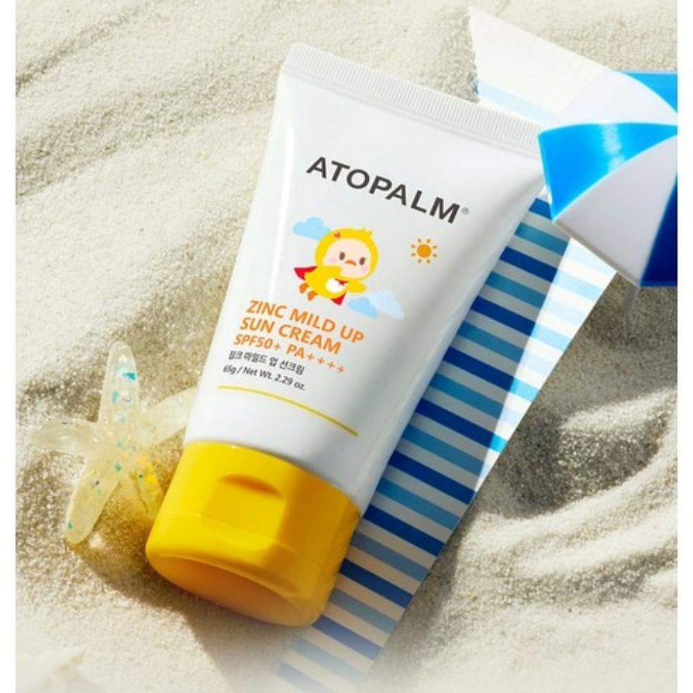 ATOPALM Zinc Mild Up Sun Cream SPF50+ PA++++ Mineral Baby Sunscreen Sensitive Skin 65g