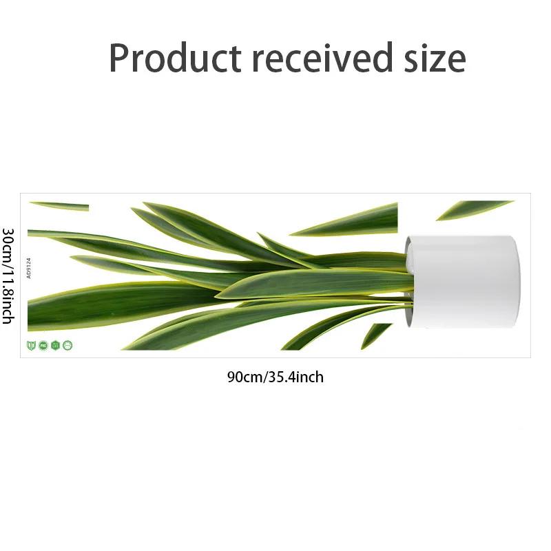 

Водонепроницаемые самоклеящиеся зеленые наклейки для стен в горшках для растений, наклейки для украшения стен в спальне и гостиной