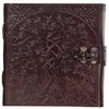 Leather Diary Journey Double Wolf Diary With Lock For Artist Sketchbook,Scrapbook,Drawing,Writing 17.78 X 12.7 Cm 240 Pages