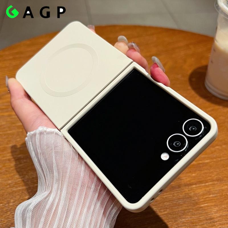 Z Flip 7 Magnetic Liquid Silicone Case for Samsung Galaxy Z Flip 7 SE 6 4 3 ZFlip 6 Flip7 Wireless Charging Cover