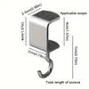 1/2pcs 360° Rotatable Steel Table Hooks - Detachable, Non-Destructive Installation for Office Desks, School Dormitories 2030