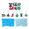 Light and Shadow Keychain Silicone Molds Christmas Pendant Holographic Earrings Mold DIY Ornament Mould Home Decorations