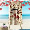 Betty Boop Beach Towel Suitable for Travel, Outdoor Activities, Swimming Pools, Yoga, Surfing, Camping, Hiking, Gym