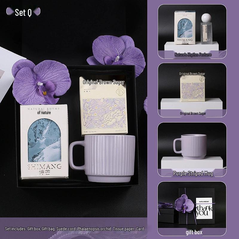 Multi-Occasion Gift Set: Mug, Perfume & Brown Sugar
