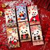 6pcs Cute New Year Panda Red Envelopes Traditional Gifts Packing Bags  Kids Gifts