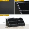 Mellbo Pen Remote Control Desk Organizer with 5 Compartments for and Small Improves Organization and PU Black Holder, Storage, Stationery, Equipment,