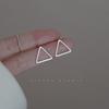 Normcore Big Geometric Triangle Earrings 925 Sterling Silver Niche Design Trendy Cool Easiest for Match Earrings Fashion Ornament Women