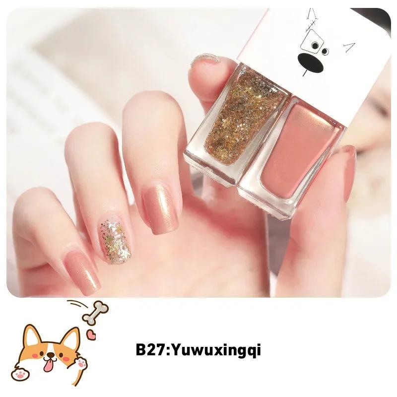 

Двухцветный лак для ногтей без запекания, быстросохнущий, долговечный, телесного цвета, лак для ногтей на водной основе, студенческий премиум-класс, белый прозрачный цвет, хит 2024 года.