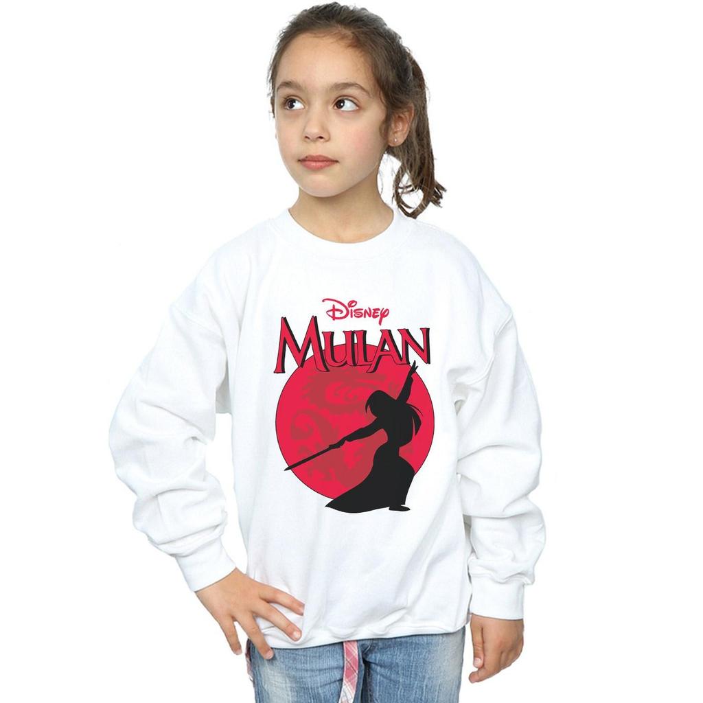 Disney Girls Mulan Dragon Silhouette Sweatshirt