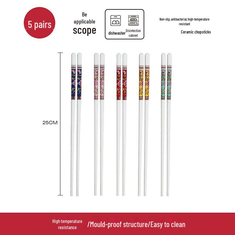 Elegant Enamel Ceramic Chopsticks