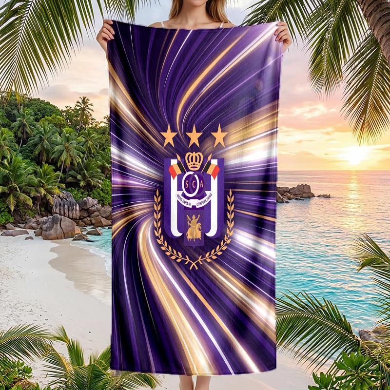 Anderlecht FC Print Quick Dry Beach Towel Microfiber Absorbent Portable Travel Swimming Towel