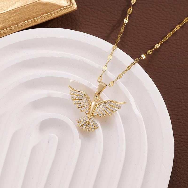 

Luxury Phoenix Wings Pendant Necklace For Women Girls Exquisite Versatile Temperament Necklace Jewelry Accessories Gifts