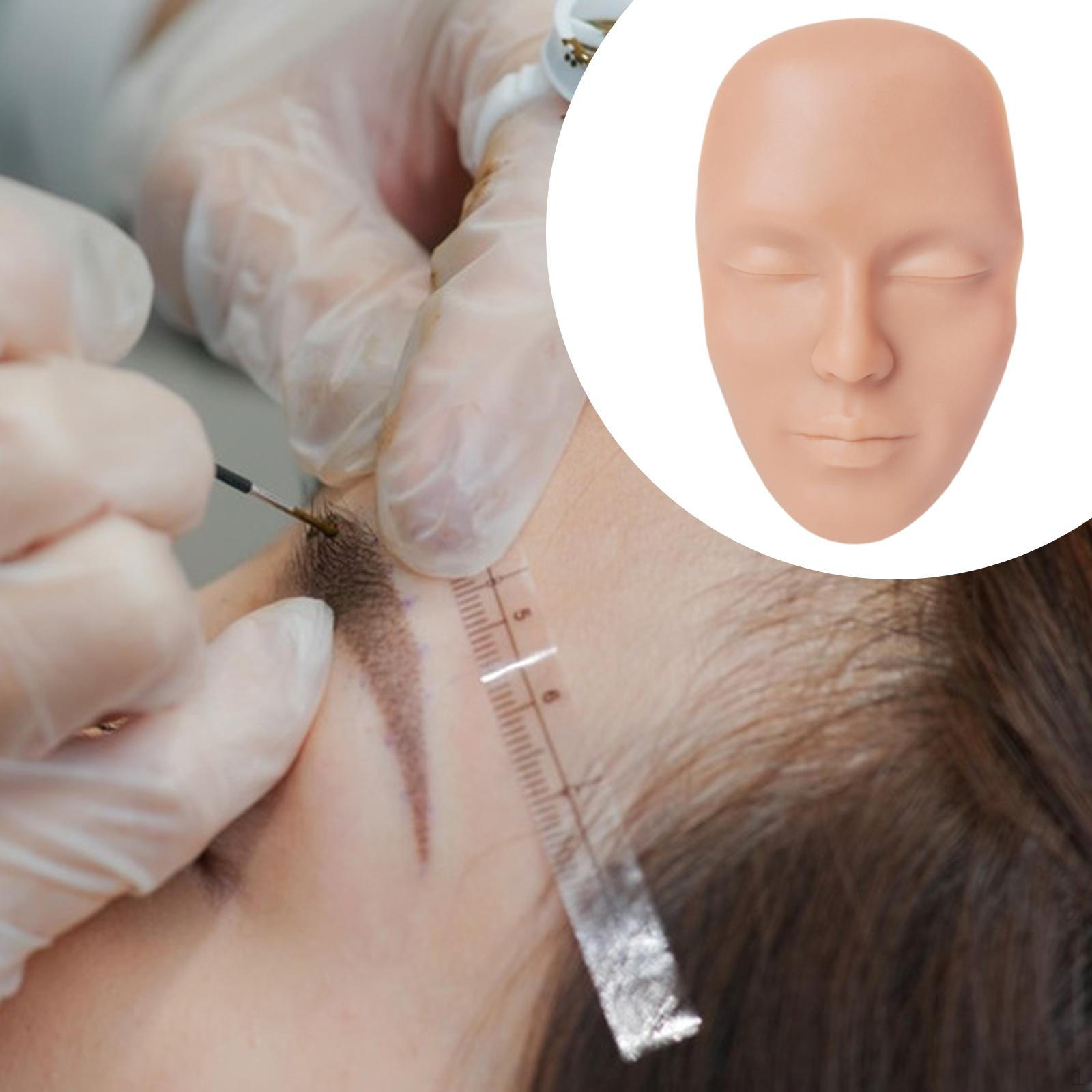 5D Доска для практики макияжа Лицо Бровь Кожа Глаз Тренировка Силиконовая Модель Лица Normal Skin