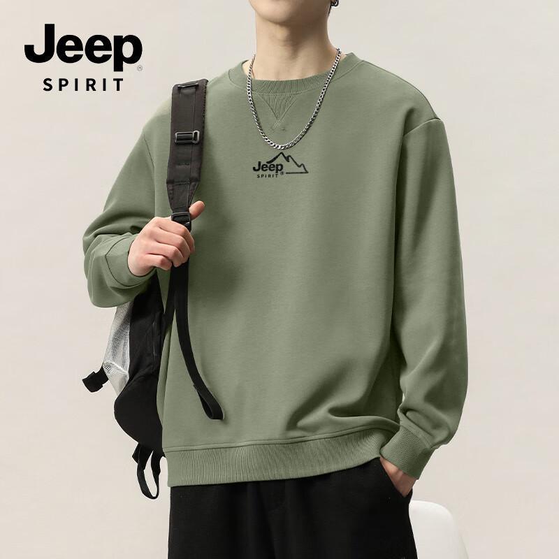 JEEP SPIRIT Herr Retro Bergstil Sweatshirt