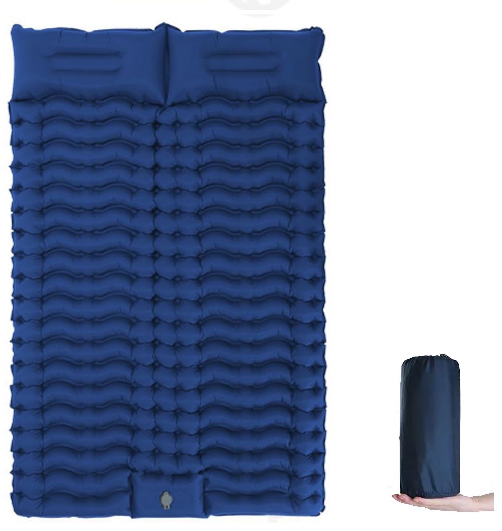 

Fengzel Outdoor Camping Single Double Extra Multiple Connections Integrated Sleeping in the Air Simple Bed Foot-operated Mat, 14020010cm, & Size,