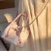 Chinese Style Female Crossbody Bags Summer Pink Shoulder Bags Retro Drawstring Bucket Top-handle Bags Women's Chain Handbags