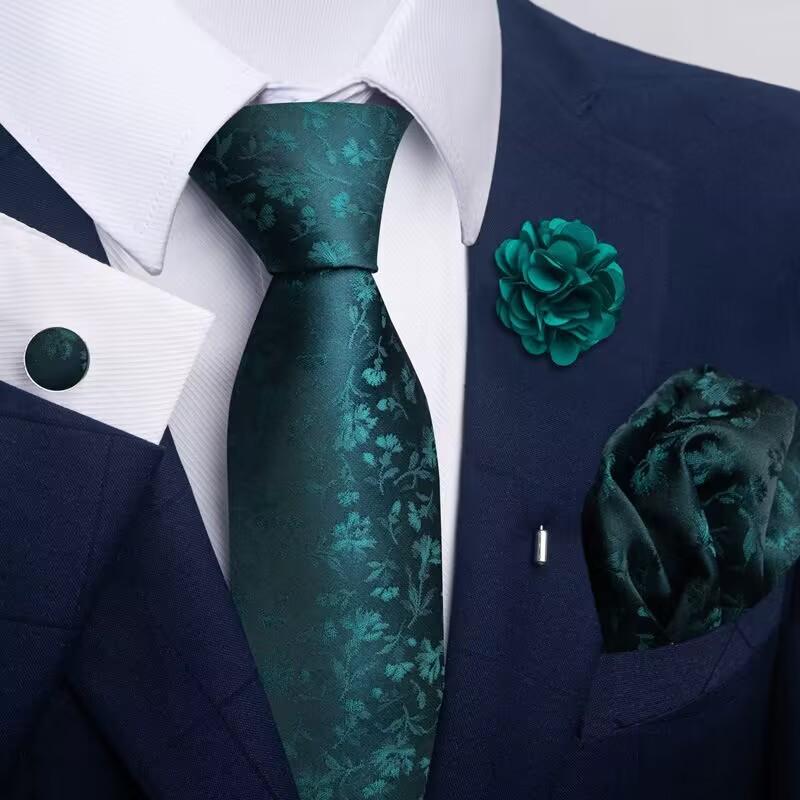 

Shenzhen Tie Small Order Professional Production Tie Wedding Men S Supply Of Sample Silk Set Gifts зелений