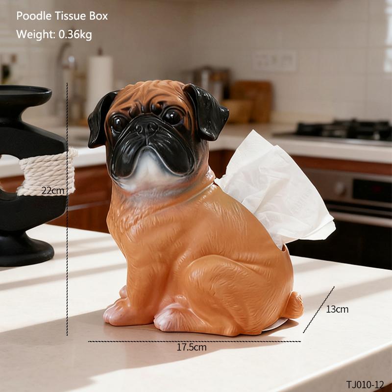 

Cute Poodle Tissue Box Home Living Room Decoration Decoration Tissue Box Kitchen and Bathroom Storage Supplies Gift