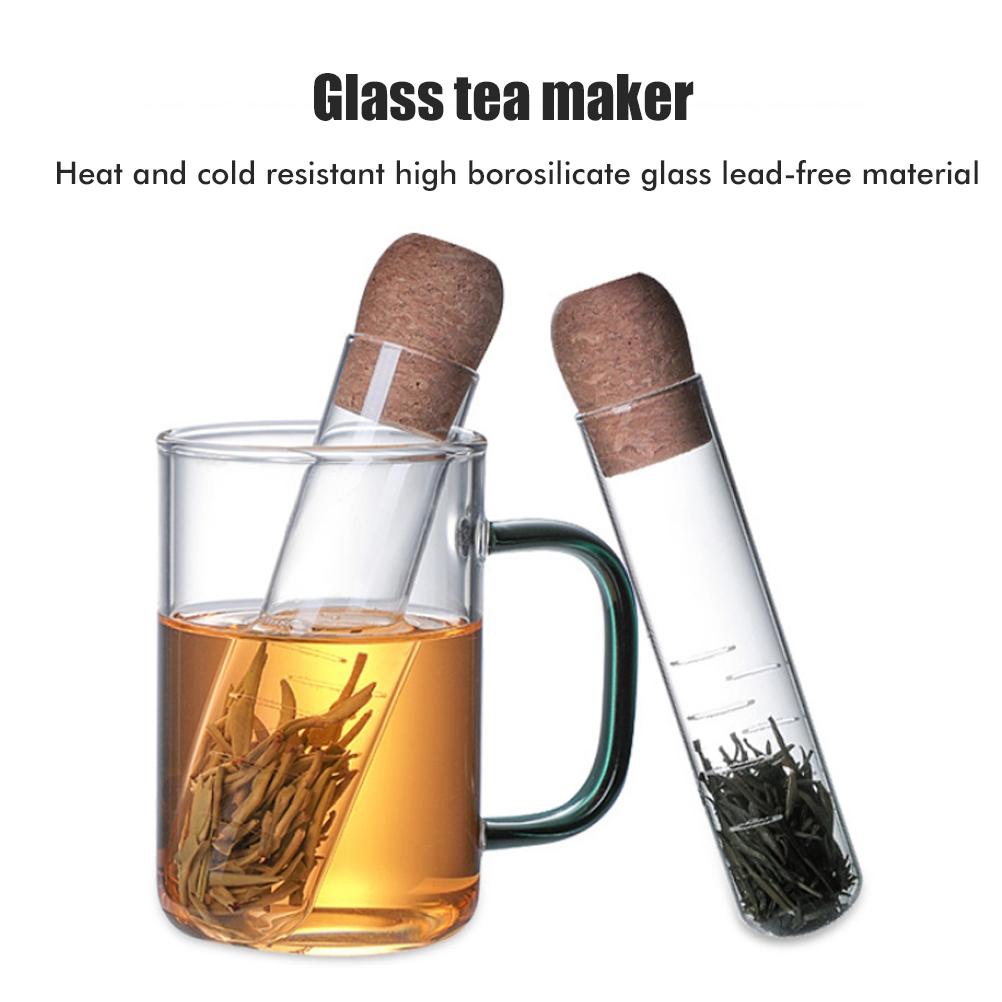 Tea Infuser Heat Resistant Glass Tea Strainer Transparent Tea Cup Strainer