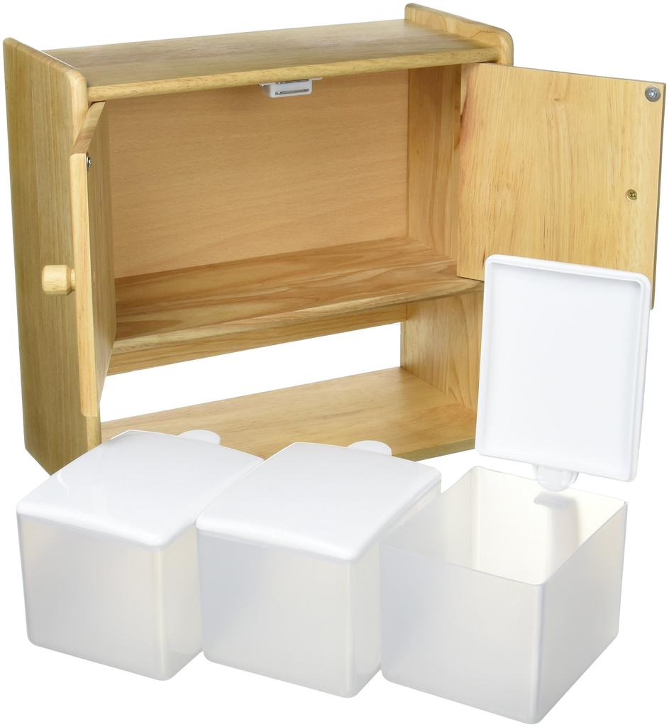 Pearl Metal Kitchen Cabinet, Natural, 31cm (W) x 15.5cm (D) x 28.5cm (H), Flare H-3041