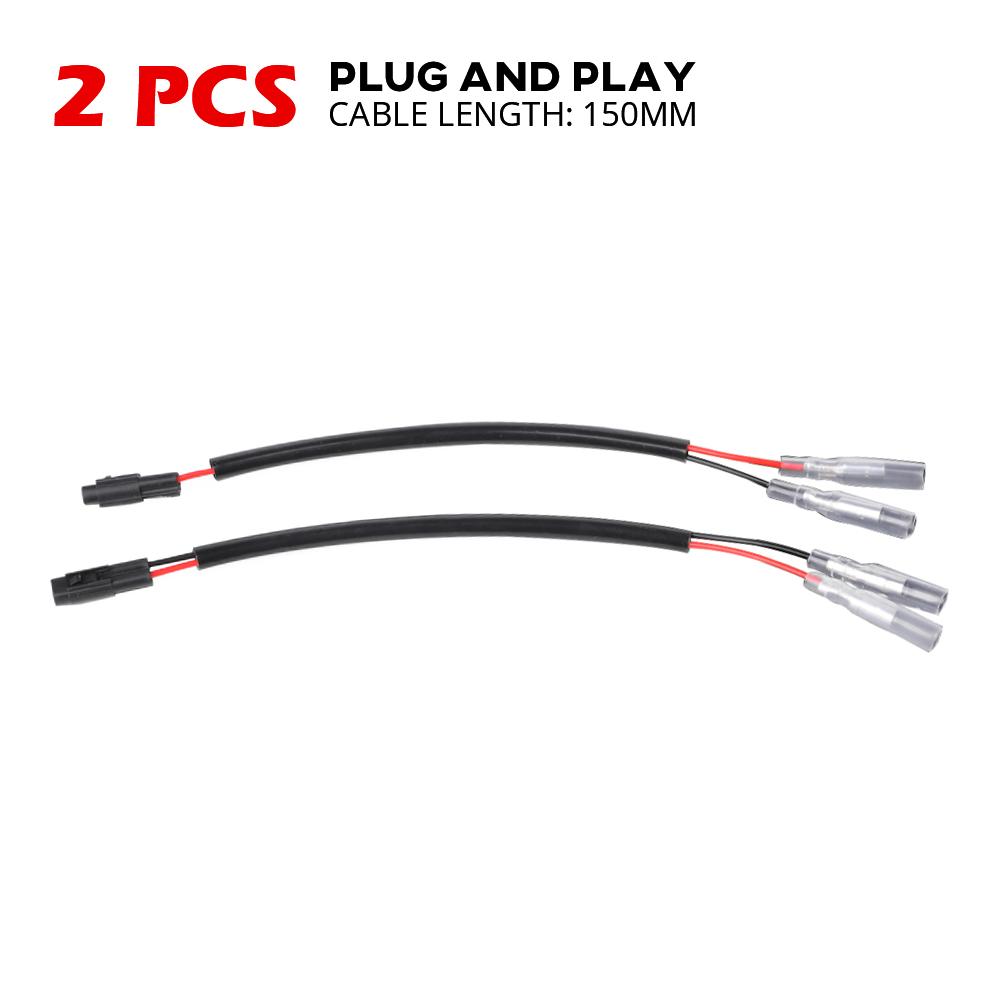 For HONDA NX500 CB650R CB125R CB1000R CB500 Hornet 500 ADV 350 XADV 750 Turn Signal Cable Plug LED Light Harness Connector Wire 2pcs Wire Plug