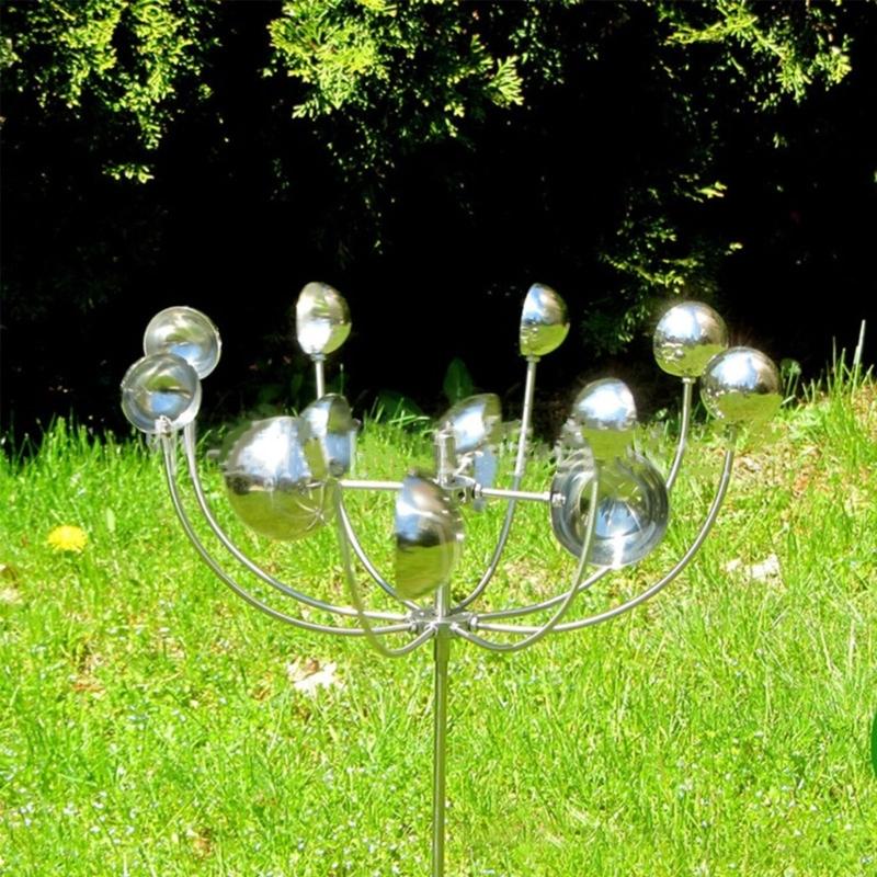 14inch Wind Spinner mit Garten Stake Metall Windmühle Garten Dekoration Outdoor Wind Skulptur für Hof Rasen Garten Geschenk X3UC