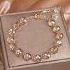 Fashion Crystal Stone Beads Bracelet Shiny Hand Chain New Elasticity Rope Bracelet  Travel