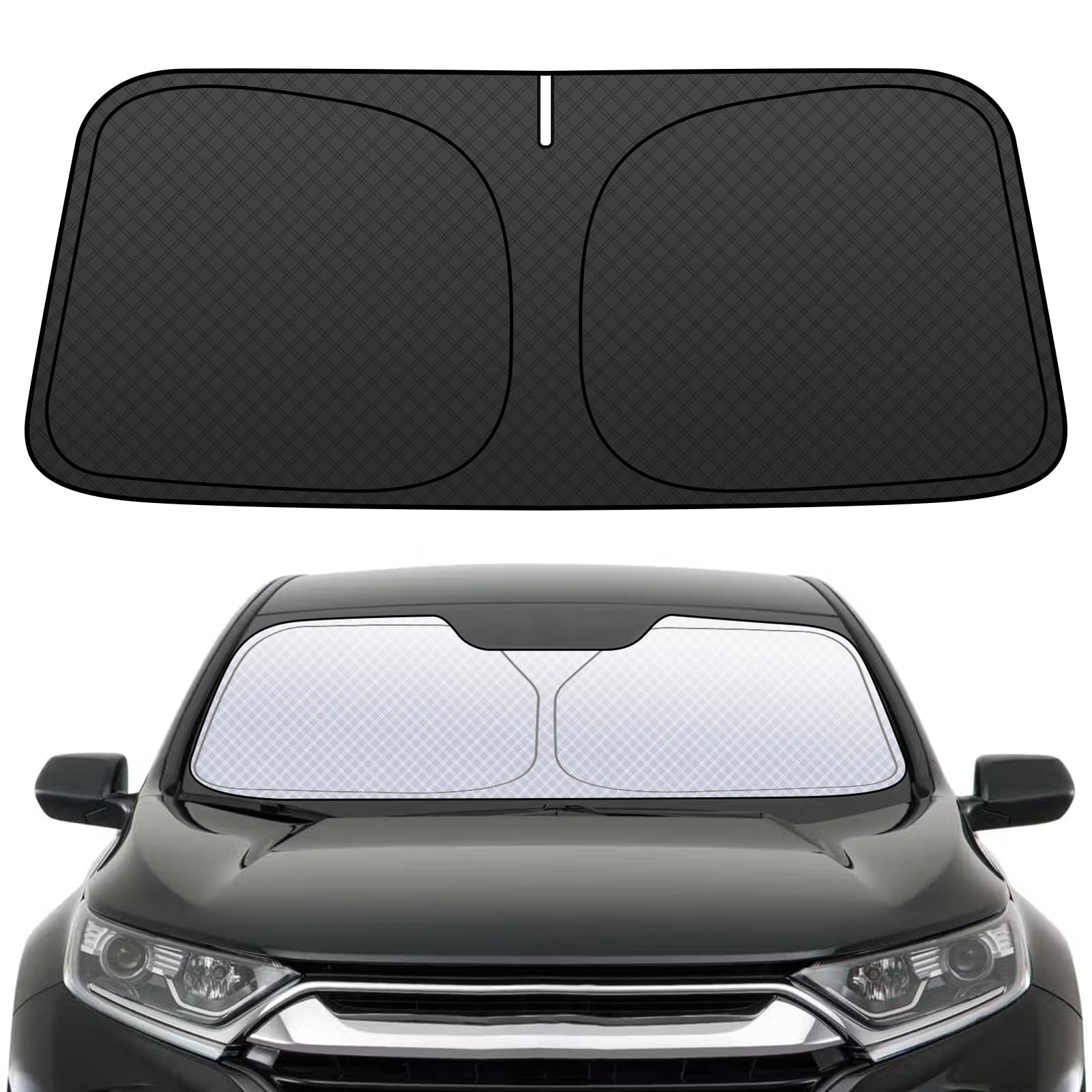 

эксклюзивно для BLUESEATE C Honda CRV Солнцезащитный козырек на лобовое стекло RW1 RW2 Автомобильный солнцезащитный козырек Защита от солнца Защита от УФ-лучей Конструкция Блокировка Изоляция Летний УФ чёрный