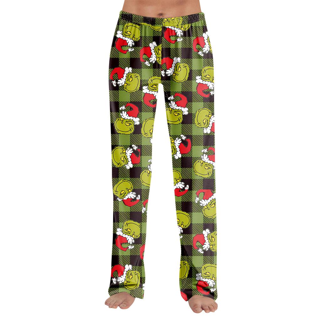 Pijama Altı Uyku Giyim Günlük İpli Elastik Bel Pantolon Rahat Düz Yoga Bol Pantolon