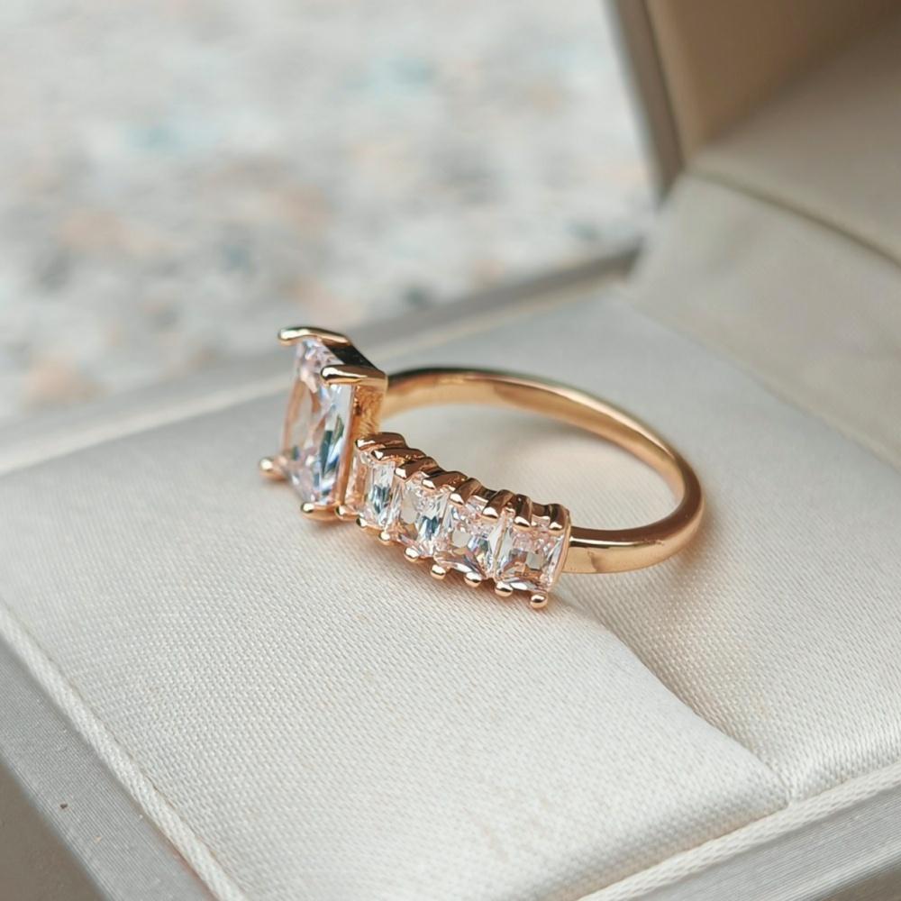 1 Piece Fashion Geometry Shapes Cubic Zirconia Opening Adjustable Rings for Women Couple Ring Stackable Jewelry Party Accessories