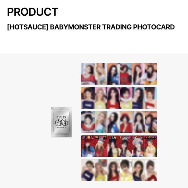 Pre-order BABYMONSTER HOTSAUCE Trading Photo Card