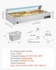 Commercial Food Warmer, 1700W Electric Stainless Steel Steam Food Warmer with Glass Cover, 12-Pan Countertop Buffet Bain Marie with Soup & Perforated